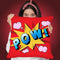 Pow Throw Pillow By Mark Ashkenazi