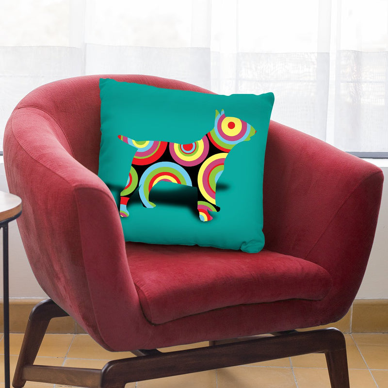 Bull Terrier Dog Throw Pillow By Mark Ashkenazi