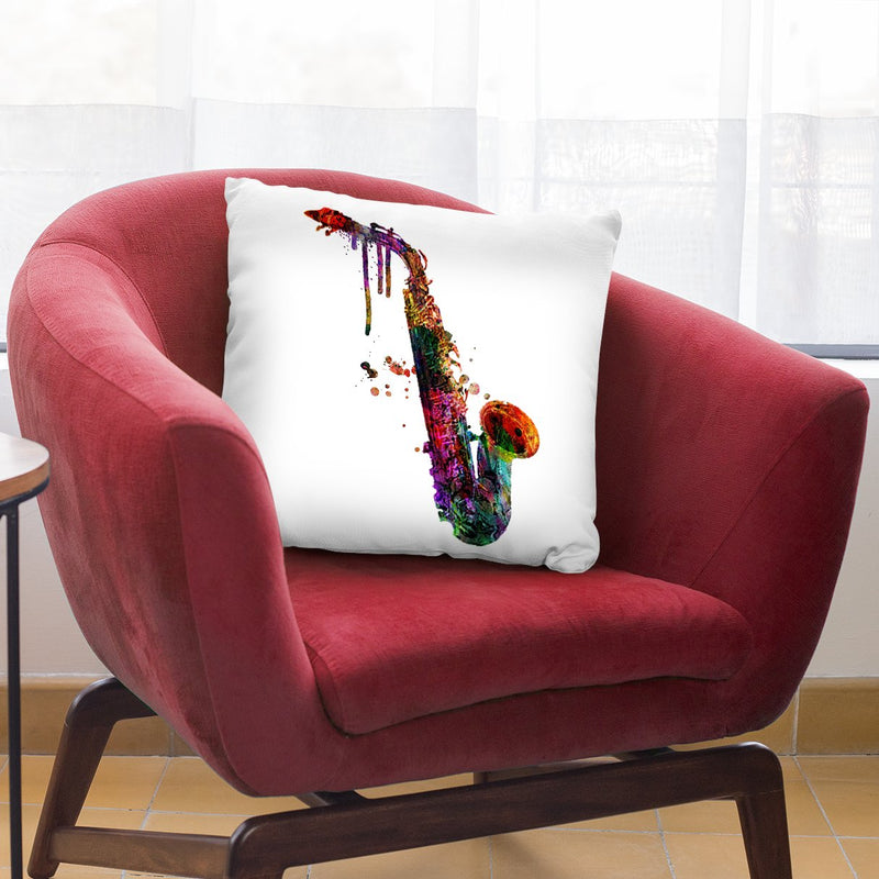 Saxophone Ii Throw Pillow By Mark Ashkenazi