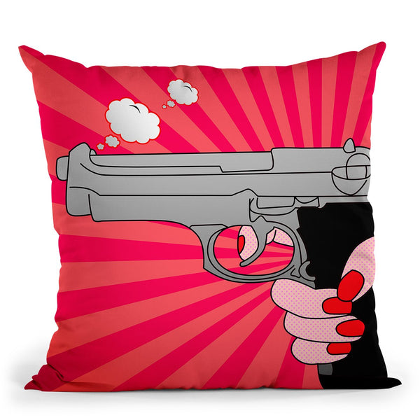 Pointed Gun Throw Pillow By Mark Ashkenazi