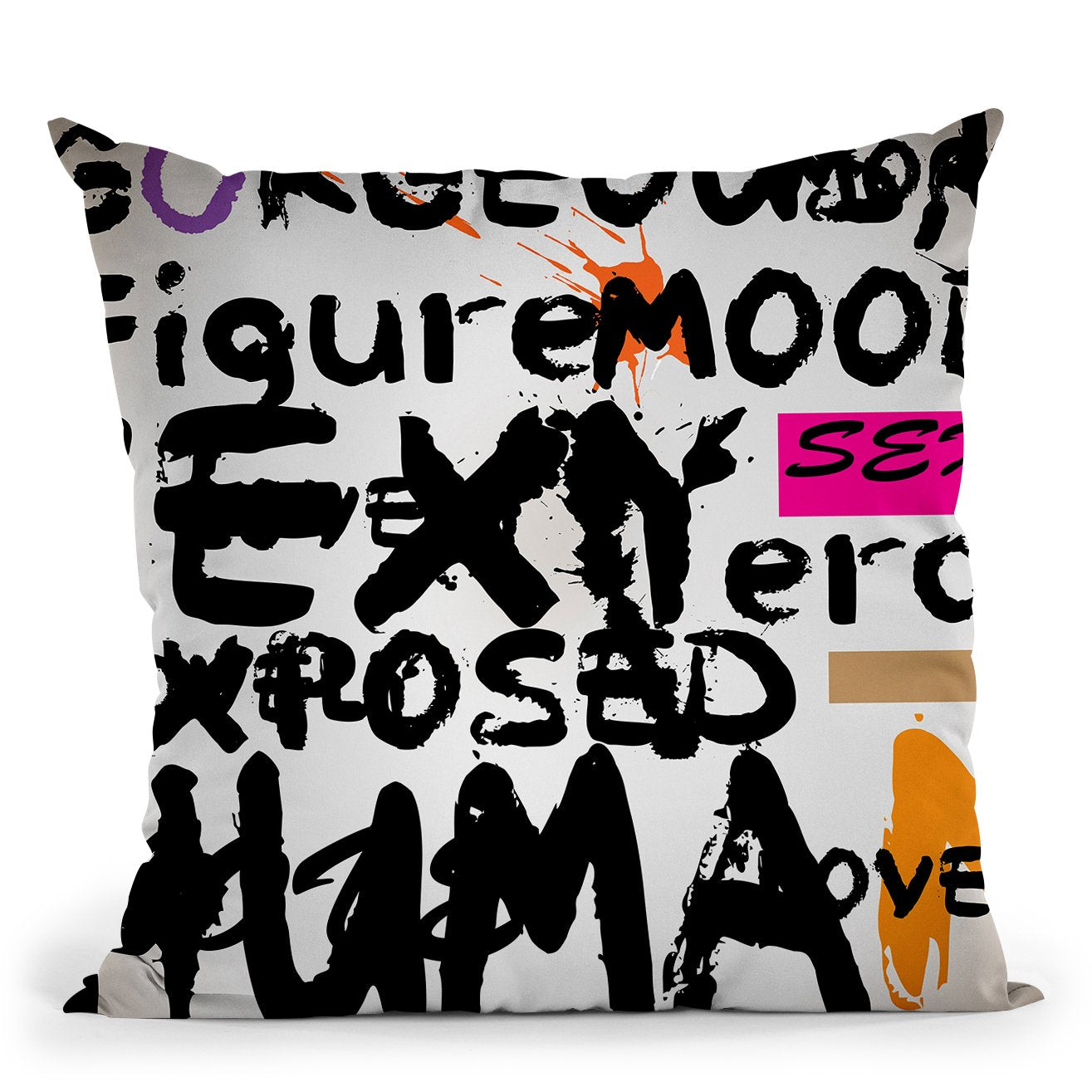 Abstract Of Words Ii Throw Pillow By Mark Ashkenazi