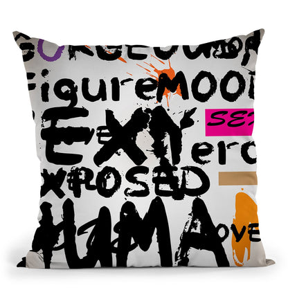 Abstract Of Words Ii Throw Pillow By Mark Ashkenazi