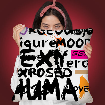 Abstract Of Words Ii Throw Pillow By Mark Ashkenazi