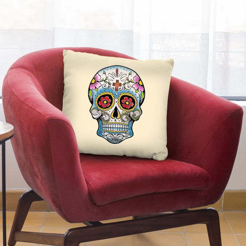 White Skull Throw Pillow By Mark Ashkenazi