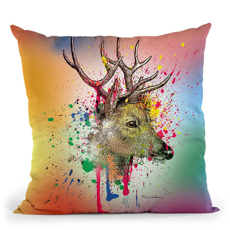 Deer Vi Throw Pillow By Mark Ashkenazi