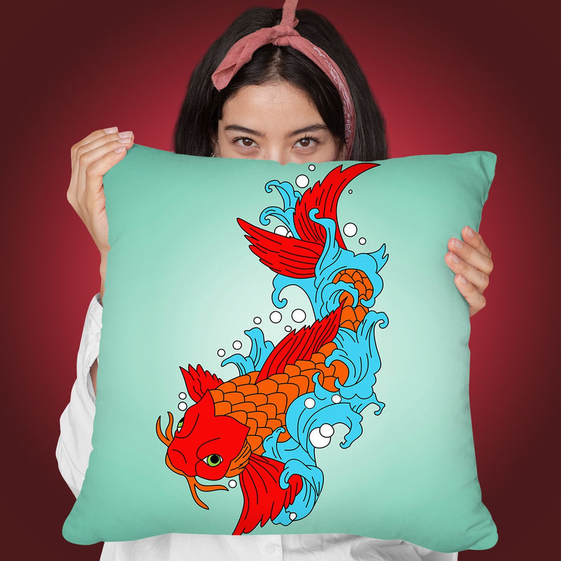 Koi Fish Iii Throw Pillow By Mark Ashkenazi