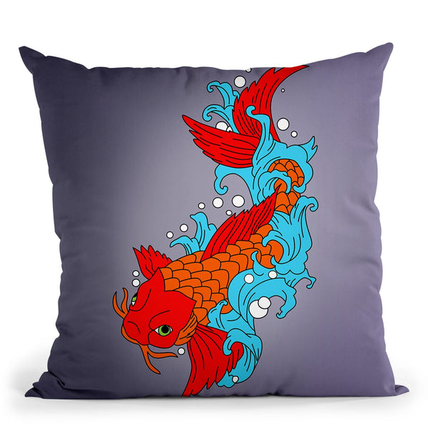 Koi Fish Iv Throw Pillow By Mark Ashkenazi