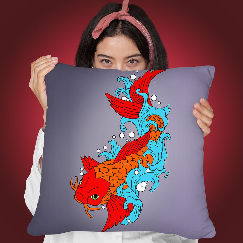 Koi Fish Iv Throw Pillow By Mark Ashkenazi