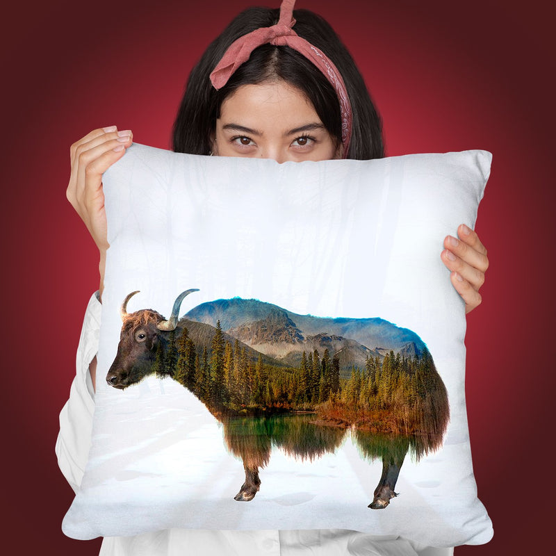 Yak Throw Pillow By Mark Ashkenazi