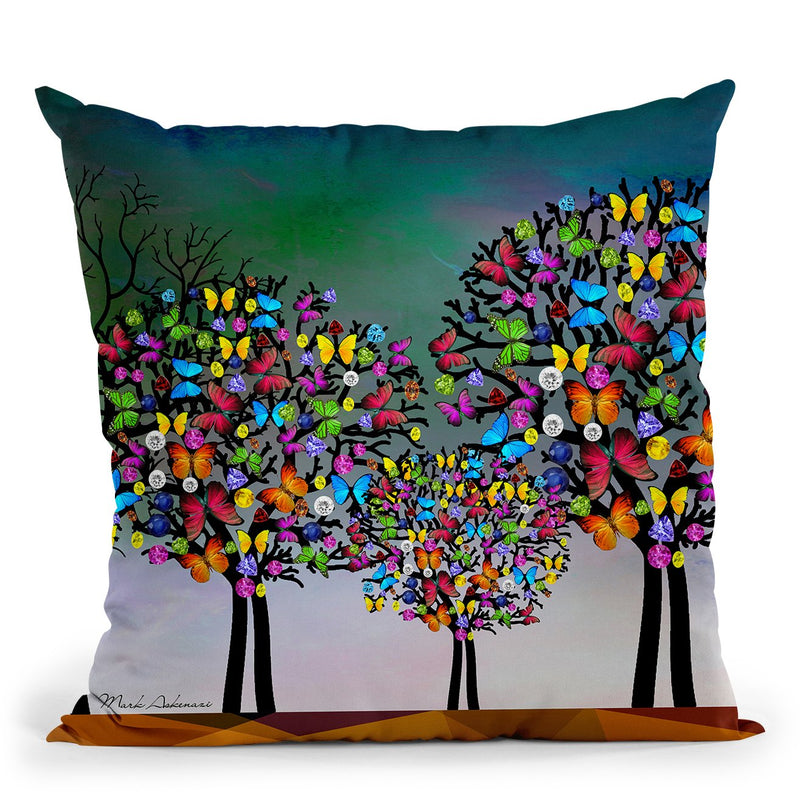 Mark Tree Throw Pillow By Mark Ashkenazi