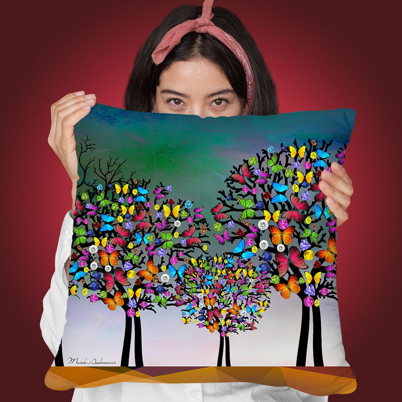 Mark Tree Throw Pillow By Mark Ashkenazi