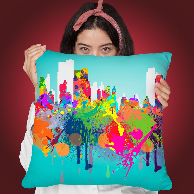 New York Iii Throw Pillow By Mark Ashkenazi