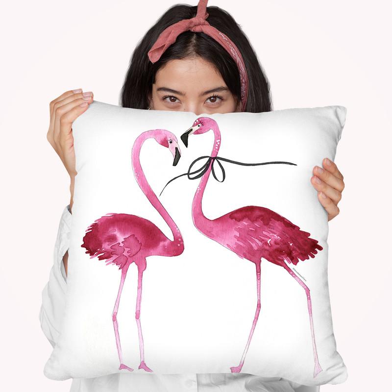 Flamingos Throw Pillow By Mercedes Lopez Charro