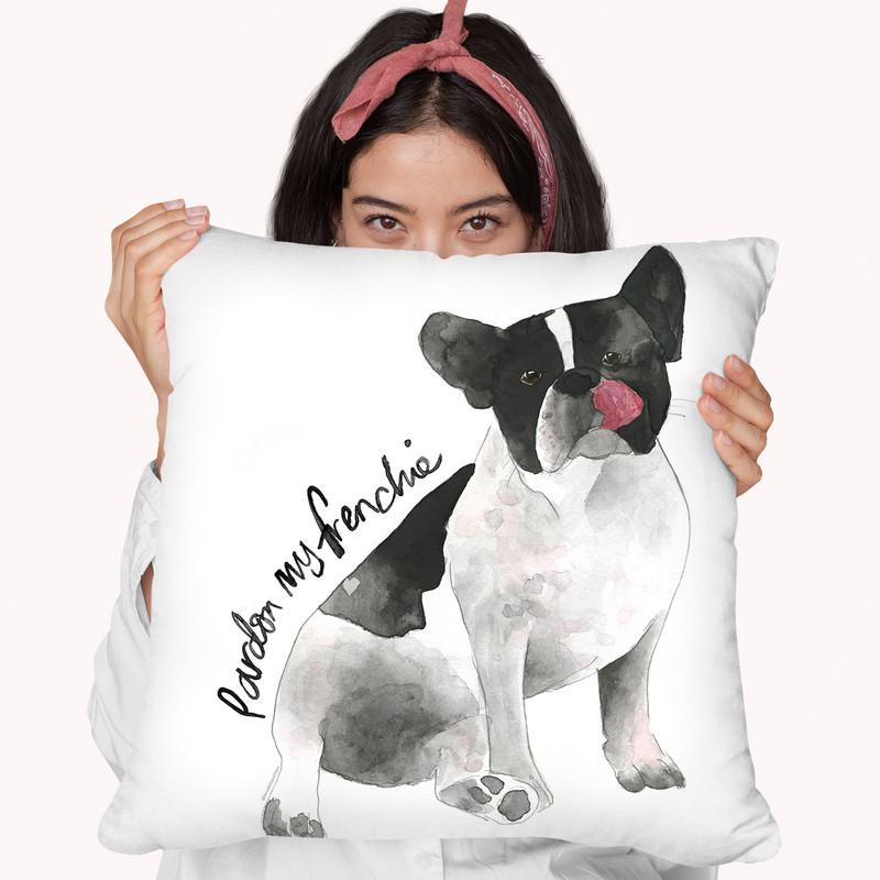Frenchie Throw Pillow By Mercedes Lopez Charro