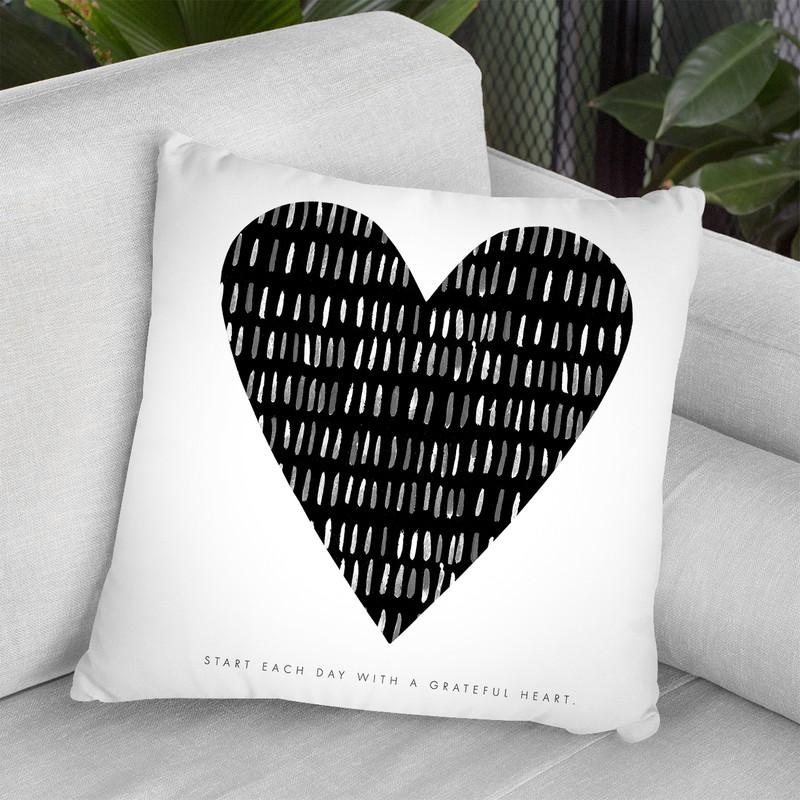 Grateful Heart Throw Pillow By Mercedes Lopez Charro