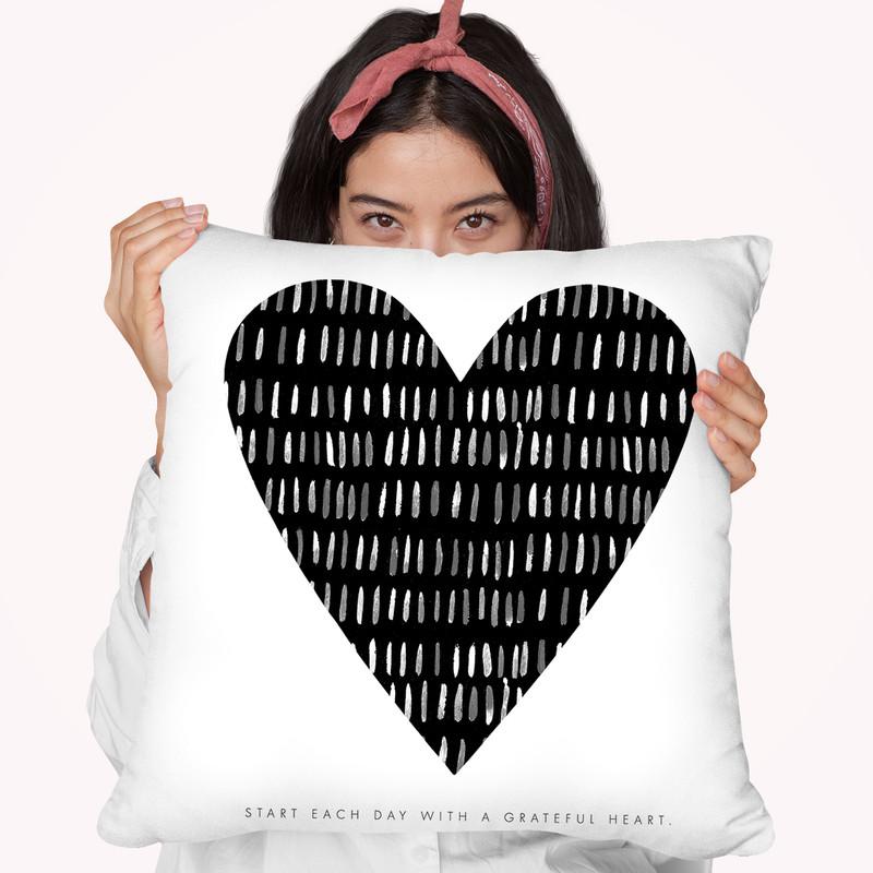 Grateful Heart Throw Pillow By Mercedes Lopez Charro