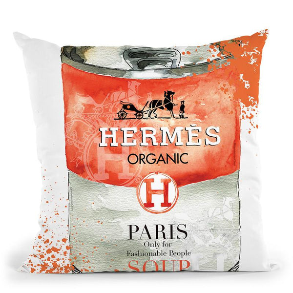 Hermes Cushion Throw Pillow By Mercedes Lopez Charro