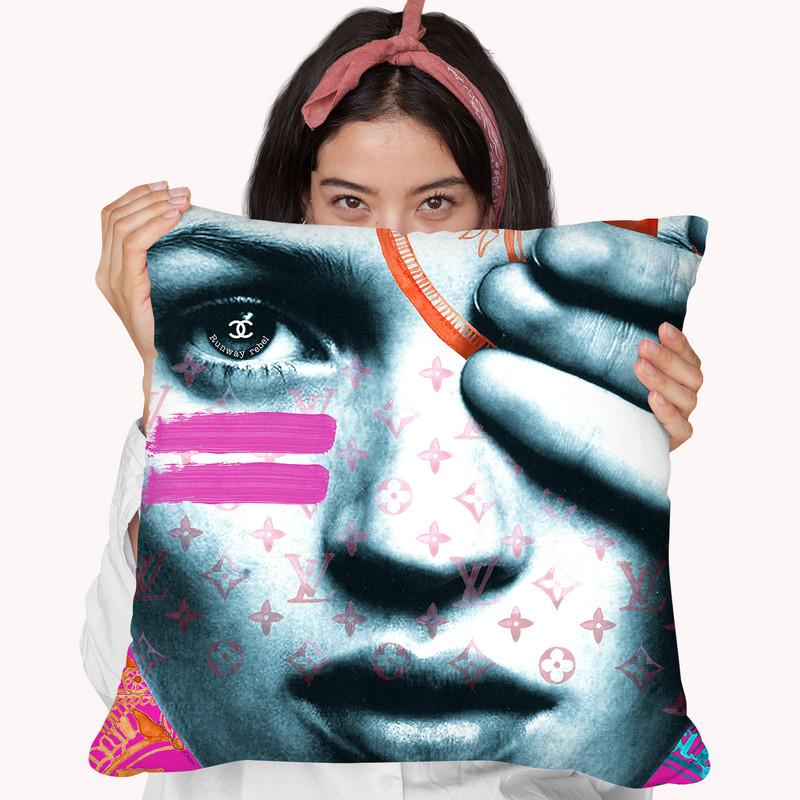 Kate Rebel Throw Pillow By Mercedes Lopez Charro
