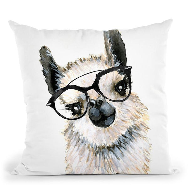 Llama Throw Pillow By Mercedes Lopez Charro