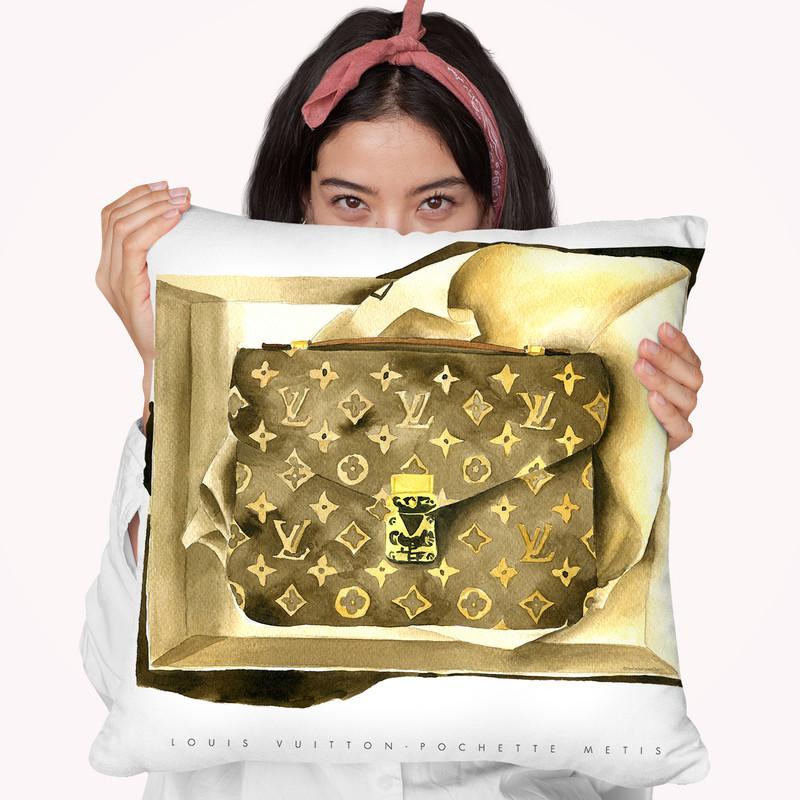 Lv Bag Throw Pillow By Mercedes Lopez Charro