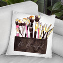 Make Up Brushes Throw Pillow By Mercedes Lopez Charro