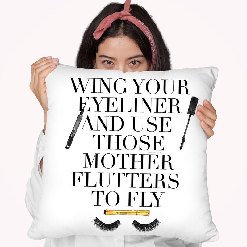 Mother Flutters Cushion Throw Pillow By Mercedes Lopez Charro