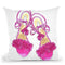 Pinkoes Throw Pillow By Mercedes Lopez Charro