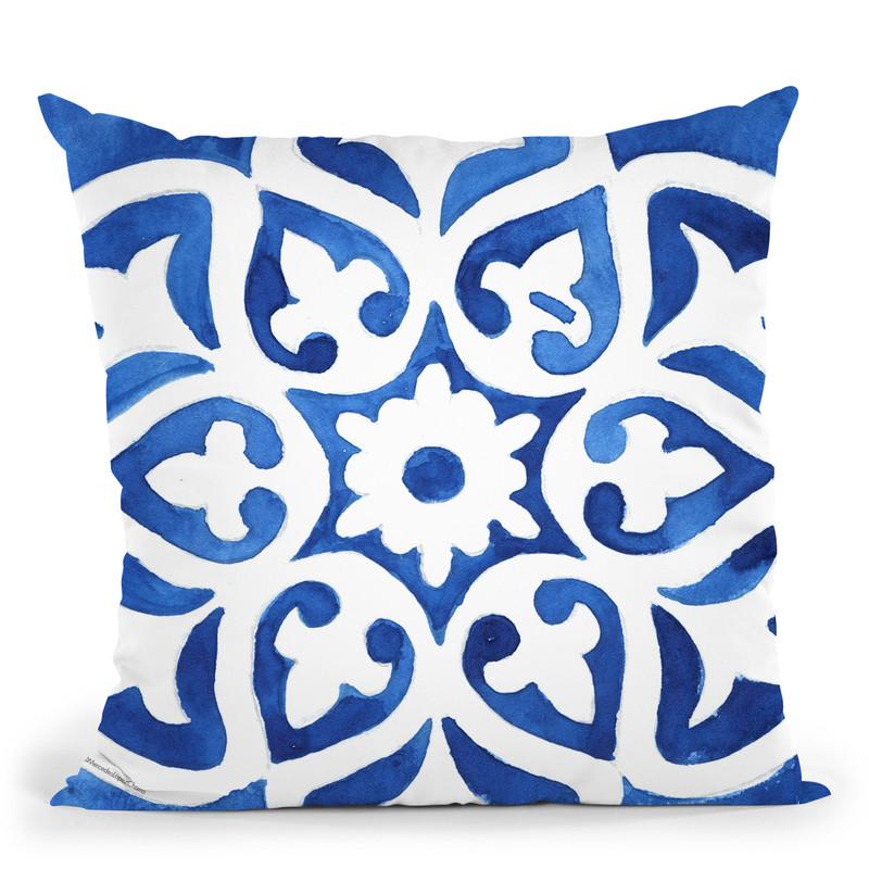 Tile 2 Throw Pillow By Mercedes Lopez Charro