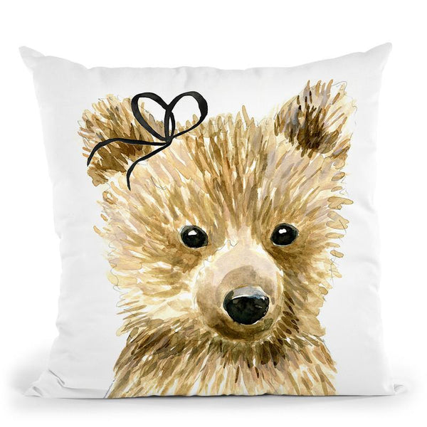 Bear Throw Pillow By Mercedes Lopez Charro