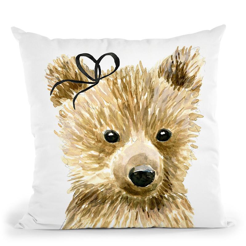 Bear Throw Pillow By Mercedes Lopez Charro