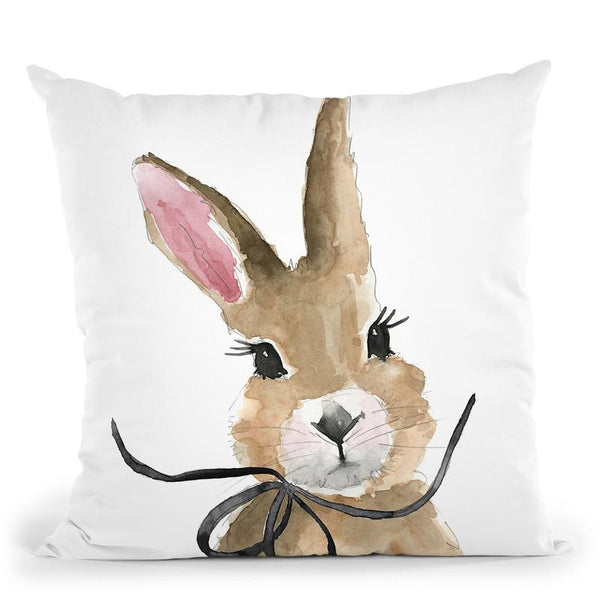 Bunny Throw Pillow By Mercedes Lopez Charro