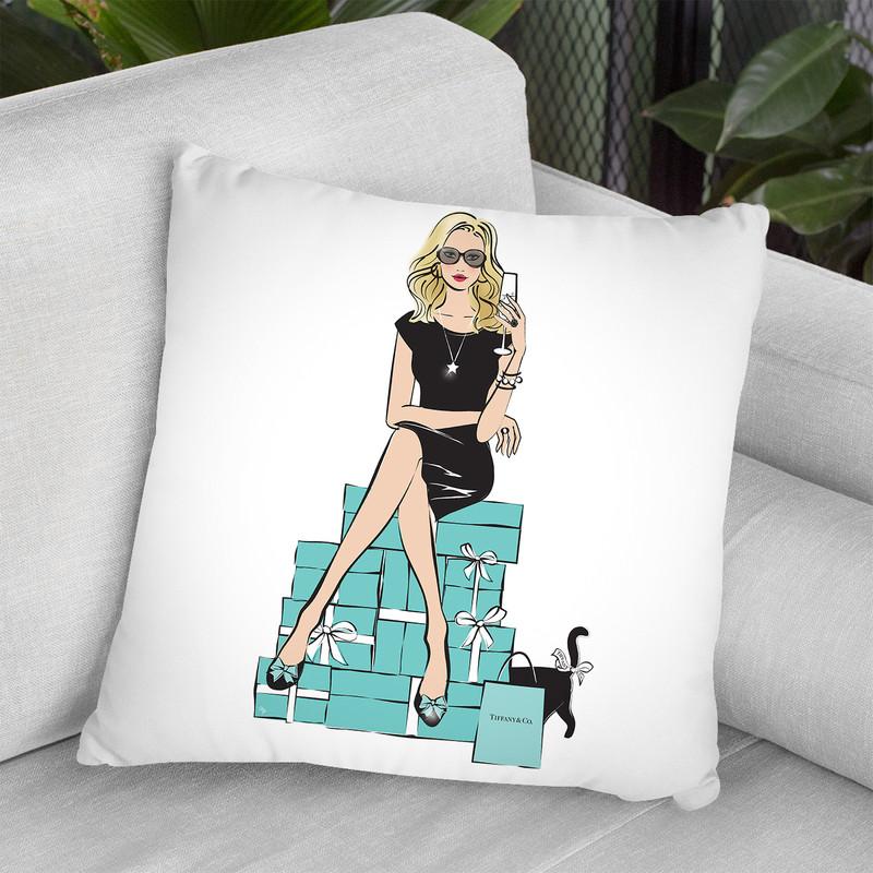 Tiffany New York Throw Pillow By Martina Pavlova