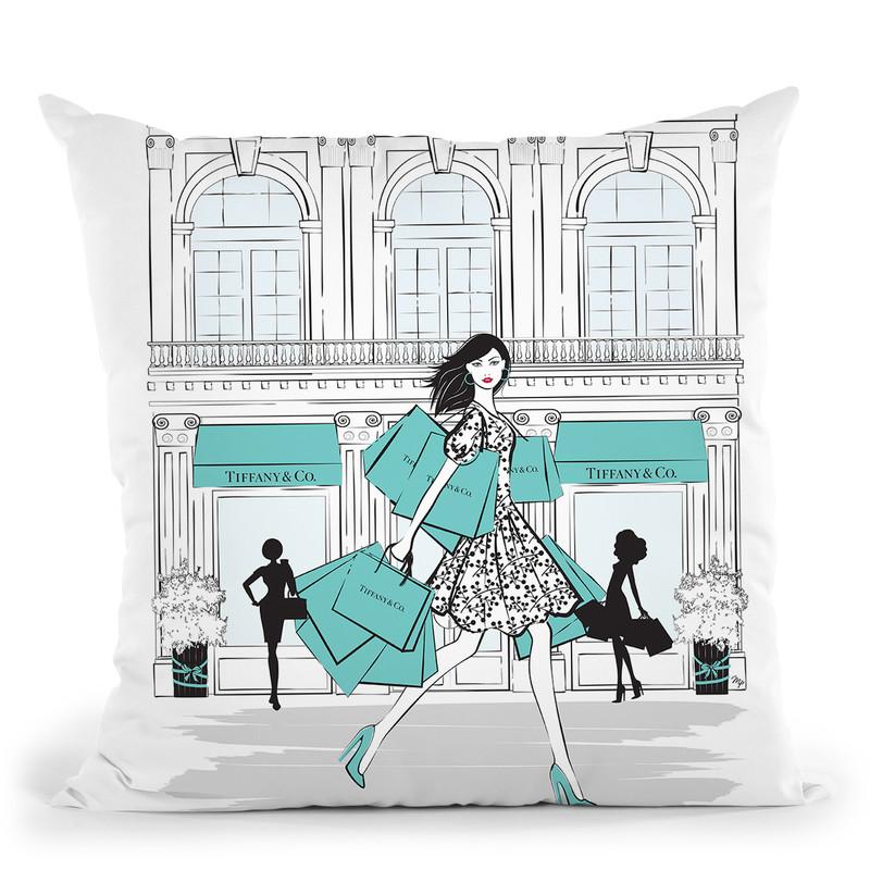 Tiffany Paris Throw Pillow By Martina Pavlova