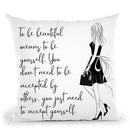 Accept Quote Throw Pillow By Martina Pavlova