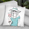 Coffee Girl I Throw Pillow By Martina Pavlova