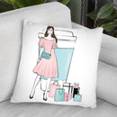 Coffee Girl Ii Throw Pillow By Martina Pavlova