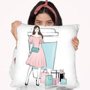 Coffee Girl Ii Throw Pillow By Martina Pavlova