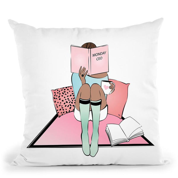 Coffee Girl Iii Throw Pillow By Martina Pavlova