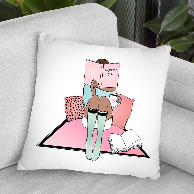 Coffee Girl Iii Throw Pillow By Martina Pavlova