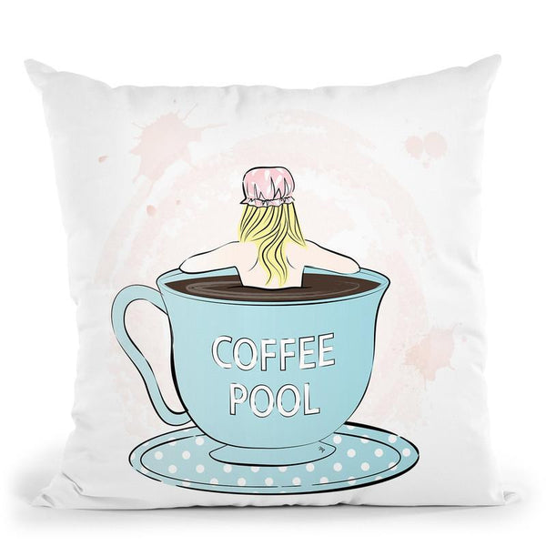 Coffee Girl Iv Throw Pillow By Martina Pavlova