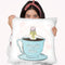 Coffee Girl Iv Throw Pillow By Martina Pavlova
