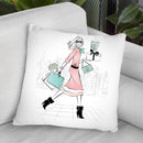 Coffee Girl V Throw Pillow By Martina Pavlova
