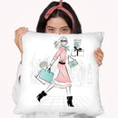 Coffee Girl V Throw Pillow By Martina Pavlova