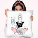 Coffee Girl Vii Throw Pillow By Martina Pavlova