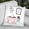 Coffee Girl Ix Throw Pillow By Martina Pavlova