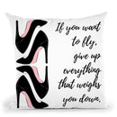 Fly Quote Throw Pillow By Martina Pavlova