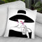 Hat Lady Throw Pillow By Martina Pavlova