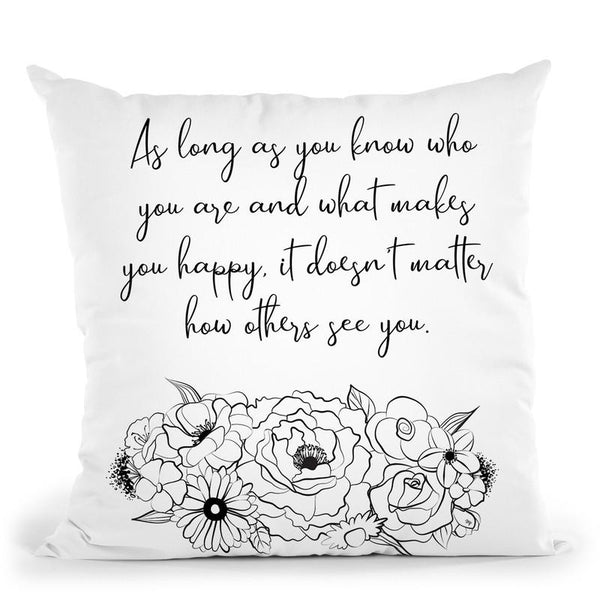 Know Yourself Quote Throw Pillow By Martina Pavlova