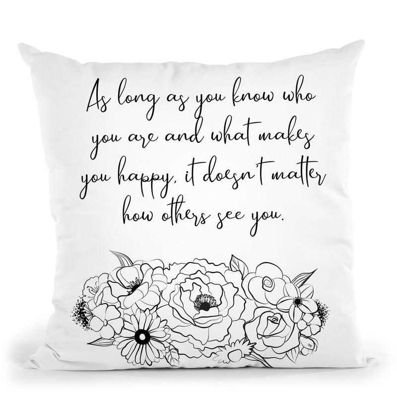 Know Yourself Quote Throw Pillow By Martina Pavlova
