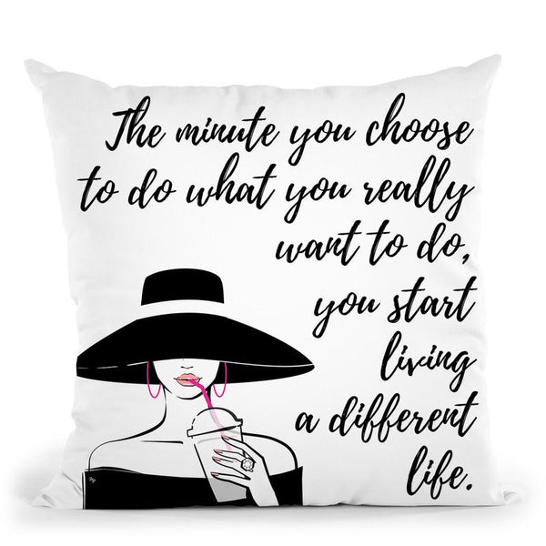 Living Quote Throw Pillow By Martina Pavlova